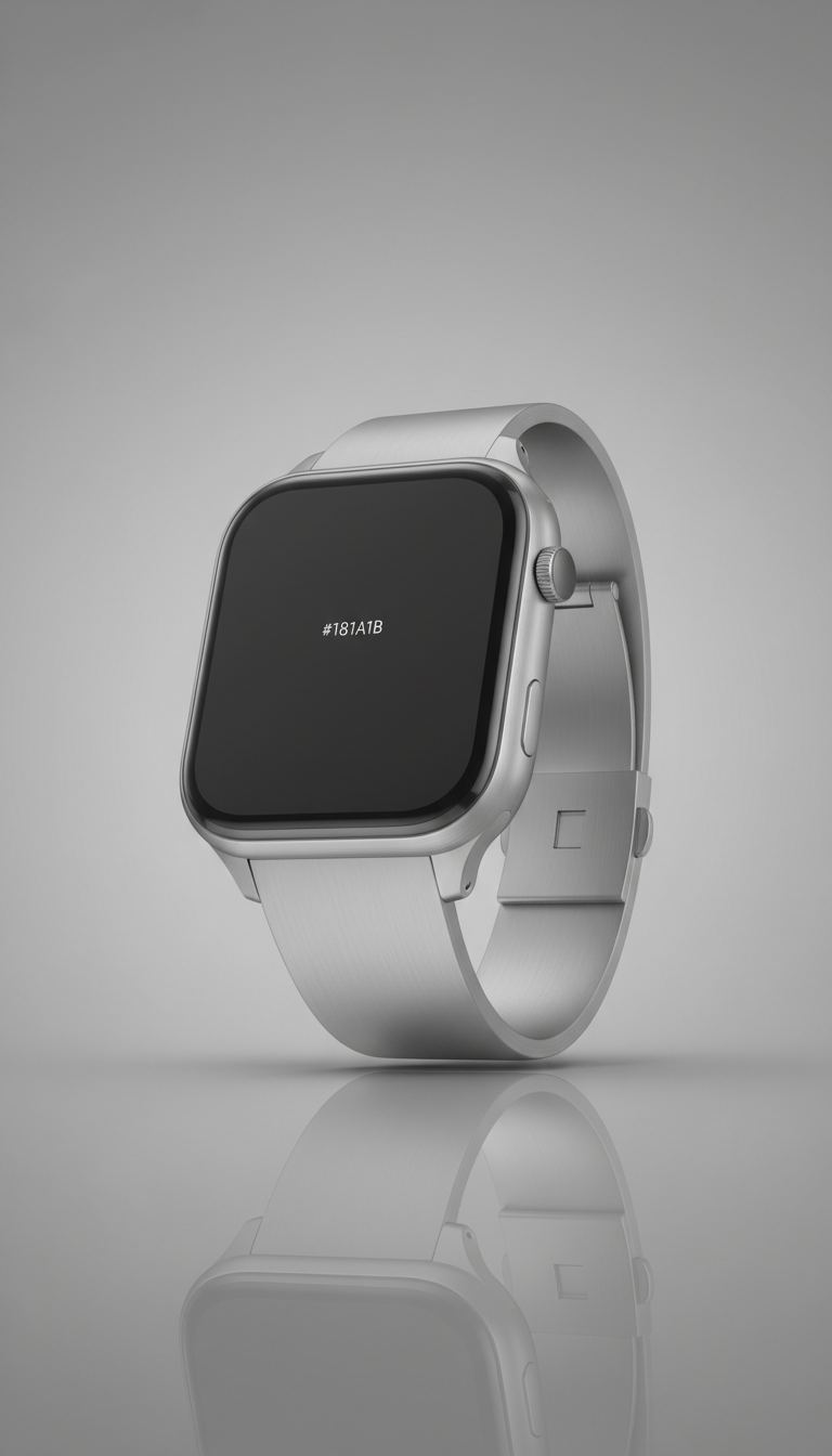 Brushed Silver Smartwatch